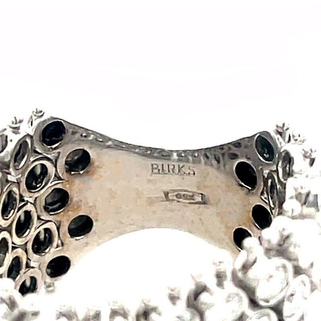 Silver Birks Diamond 18k Gold Ring White Flex Soft Chain Band For Sale - Image 8 of 8