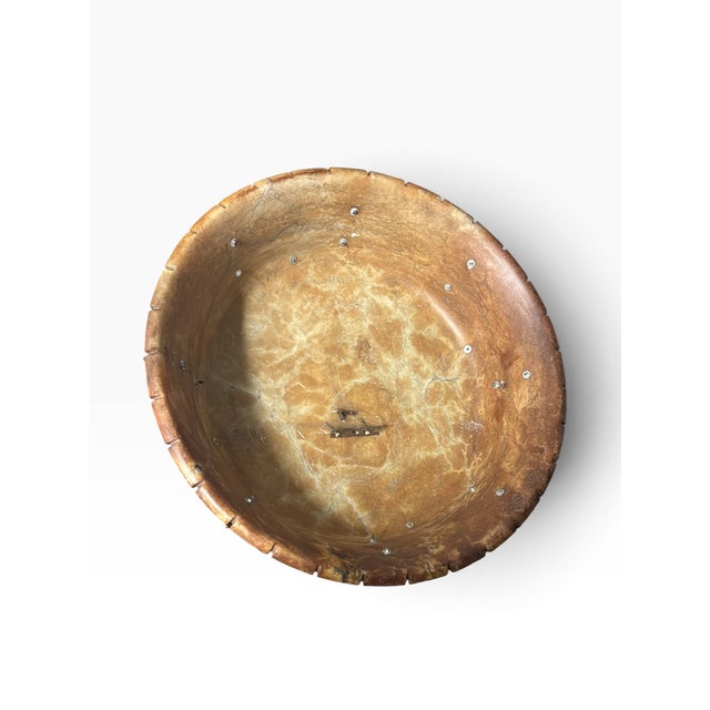 Large Neoclassical Alabaster & Bronze 8-Light Chandelier, Circa 2006 For Sale - Image 10 of 11