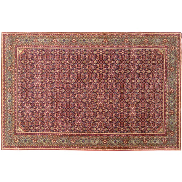 1920s 1920s Antique Persian Tehran Rug-4’7"x7'0" For Sale - Image 5 of 5