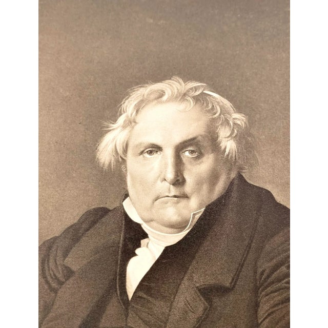 Antique Late 19th Century Etching, Portrait of Louis-François Bertin After Jean-Auguste-Dominique Ingres For Sale In Tulsa - Image 6 of 11
