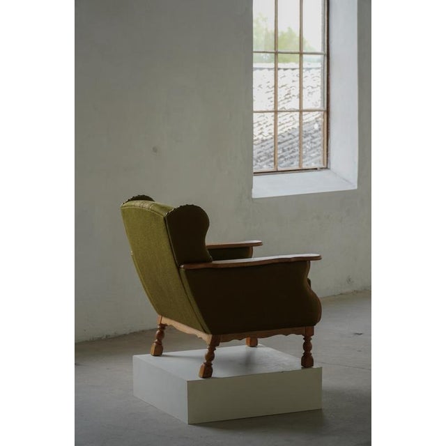 Wood Mid-Century Modern Danish Oak Lounge Chairs by Henning Kjærnulf, 1960s, Set of 2 For Sale - Image 7 of 18