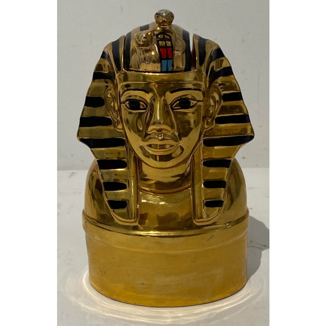 1970s Tutankhamun Decanter Italian Ceramic 1970s For Sale - Image 5 of 15