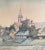 Traditional 1940s Watercolor of Church in Neustadt Germany For Sale - Image 3 of 3