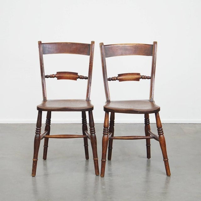 Antique English Chairs with Woodwork, Set of 2 For Sale - Image 14 of 14