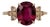 4ct Ruby Ring With Earth Mined Diamond Accents in Solid 14k Yellow Gold For Sale