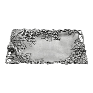 Arthur Court Rectangular Aluminum Footed Dish - Mid-Century