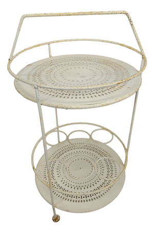 Vintage Metal Garden Serving Cart, 1970s