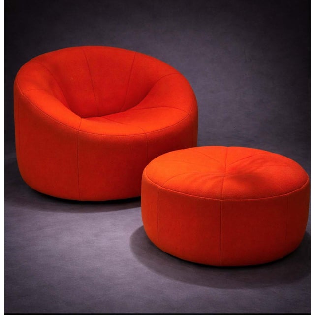 Set of Lounge Chair and Ottoman by Pierre Paulin, 1970s For Sale - Image 9 of 9