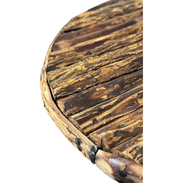Late 20th Century 2 Heart-Shaped Adirondack Bentwood End Tables For Sale - Image 11 of 11