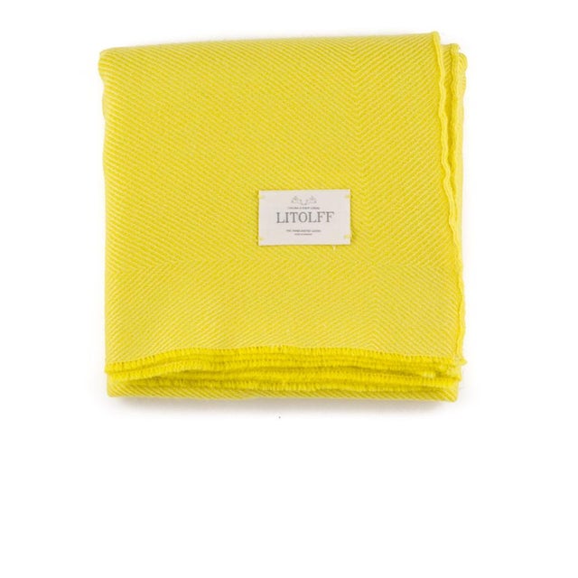 Handwoven Blanket in Blue by Litolff, Germany For Sale - Image 13 of 16