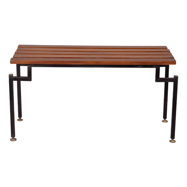 Vintage Bench with Teak, 1960s For Sale