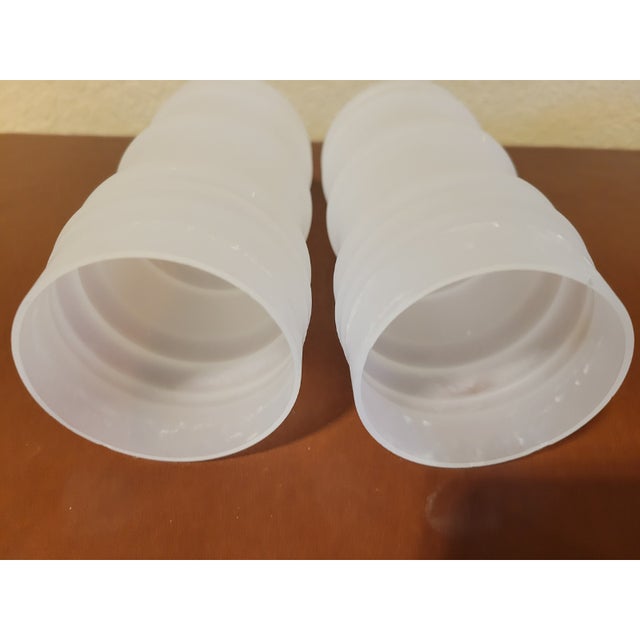 Art Deco Pair of Antique Art Deco Bullet Lamps For Sale - Image 3 of 9