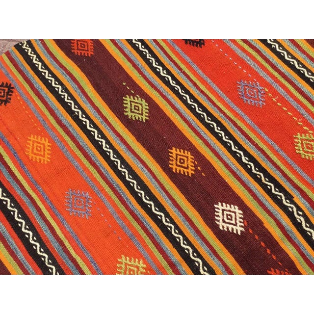 Textile Vintage Turkish Kilim Rug - 109" X 71.5" For Sale - Image 7 of 9