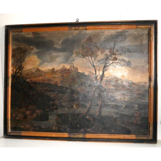 Romantic Landscape, Oil on Canvas, Framed For Sale - Image 6 of 18