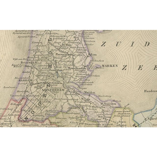 Map of the Netherlands with Insets of Amsterdam and Arnhem, 1876 For Sale - Image 10 of 11