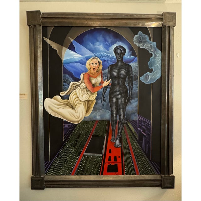 A monumental and visually arresting figurative painting titled Annunciation of the Second Coming (1996), attributed to...