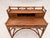 70's Vintage Hollywood Recency Style Palm Beach Bamboo & Rattan Desk For Sale - Image 4 of 11