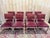 Venetian Louis XV Style Chairs Lacquered Wood with Painted Details and Burgundy Velvet Seats, Set of 8 For Sale - Image 3 of 10