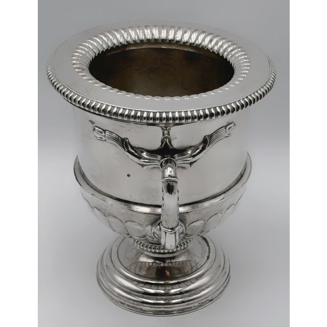 Early 19th Century Regency English Sheffield Plate Armorial Wine Cooler, Manner of Matthew Boulton For Sale - Image 9 of 15