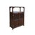Brown Chinese Open Carving Narrow Wood Grain Brown Side Table Cabinet For Sale - Image 8 of 11