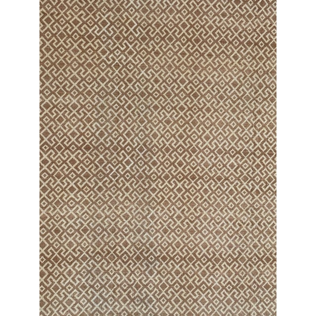 Wool on wool pile genuine hand made Oushak rug -