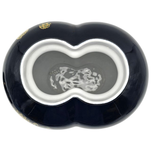 Rare Chinese Conjoined Ginger Jar With Stand 15.5" Black Gold Double Lidded For Sale - Image 14 of 15