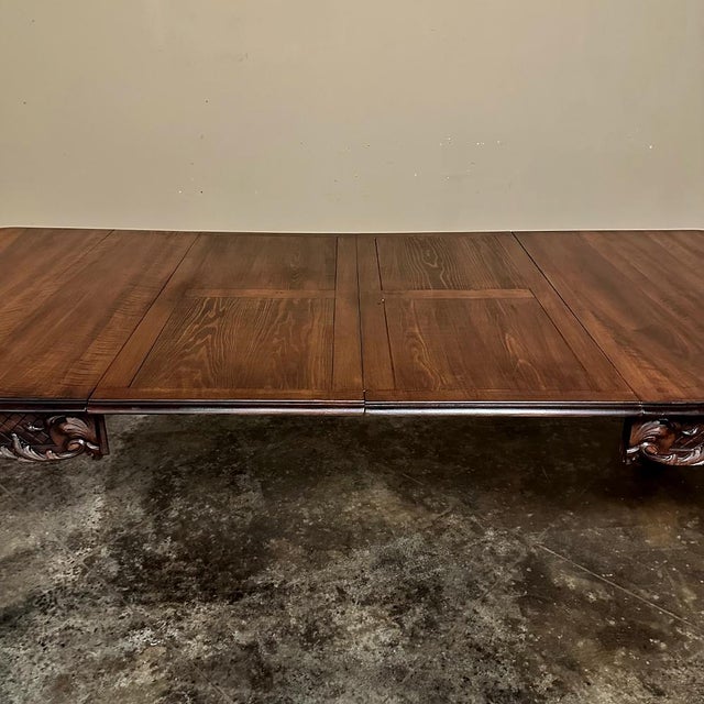 Antique French Louis XIV Walnut Dining Table With 2 Leaves For Sale - Image 9 of 12