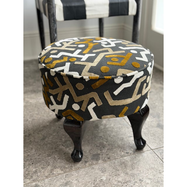 1920s Hungarian Art Deco Foot Stool In For Sale - Image 10 of 14