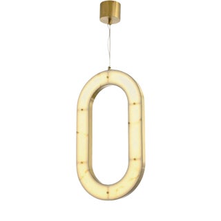 Collection Orione Alabastro Chandelier in Metal and Crystal by Jago For Sale