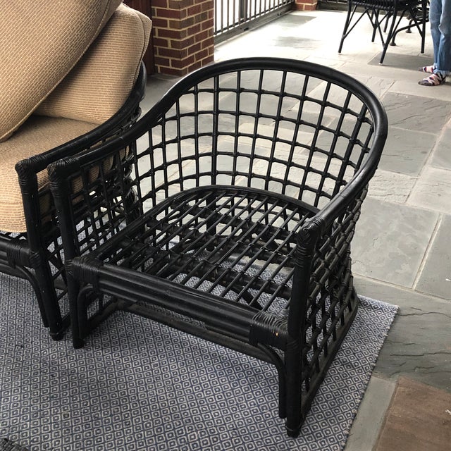 Vintage Painted Rattan Porch Chairs a Pair Chairish