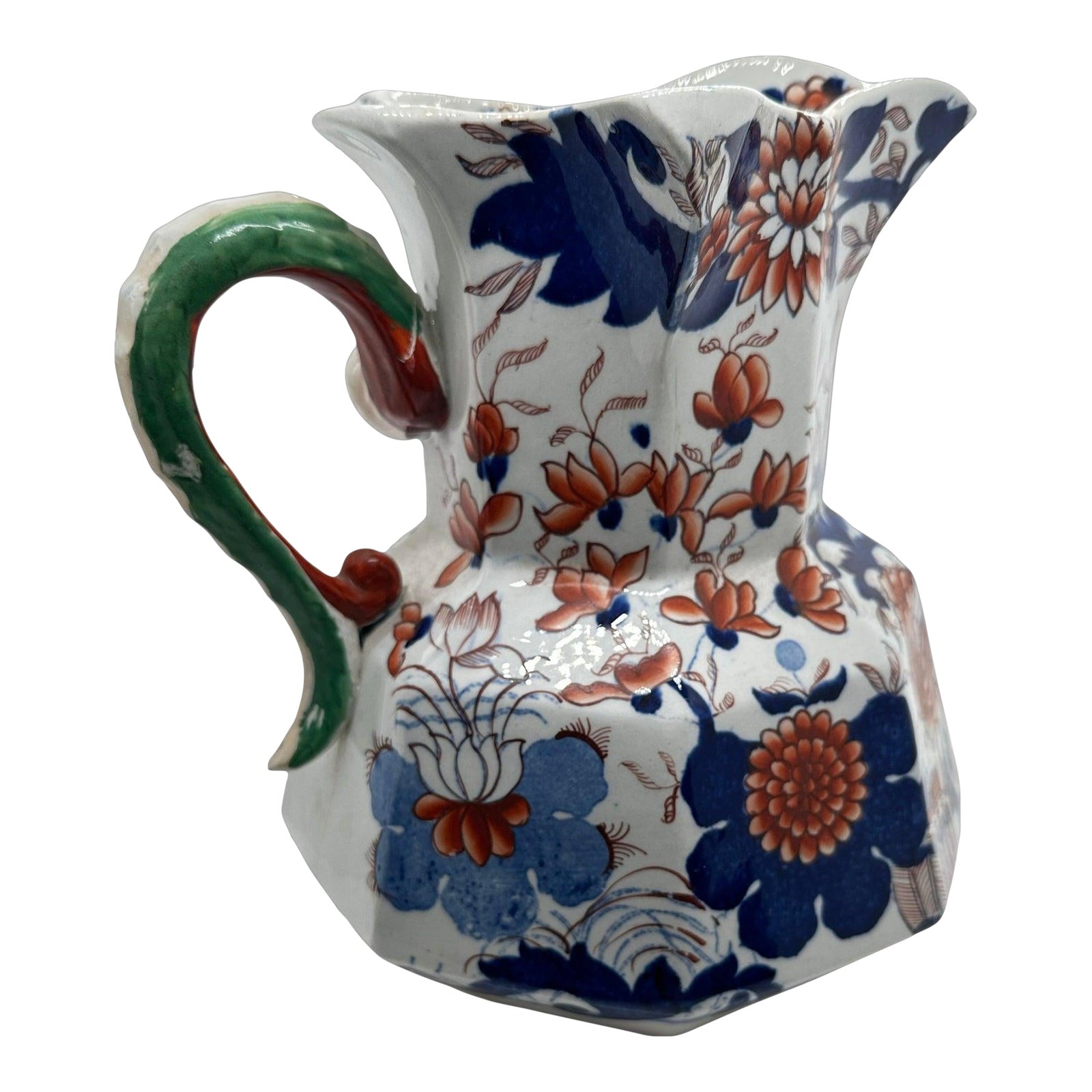 Antique Rust Blue Green Masons Pitcher Chairish