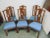 Mid Century Asian style dining chairs , made of Fruitwood , pierced carved slat will scrolled designs
