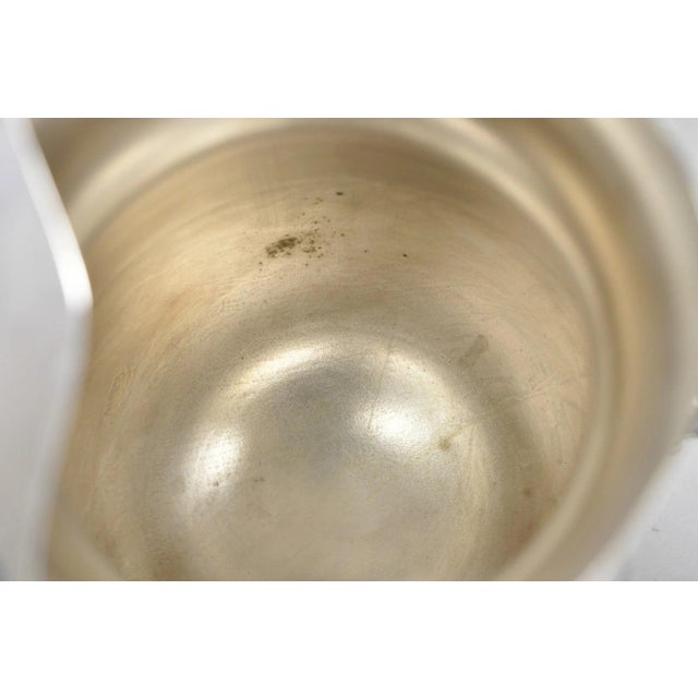 Vintage Wm Rogers Victorian Silver Plated Bulbous Footed Ice Lip Water Pitcher For Sale - Image 10 of 13