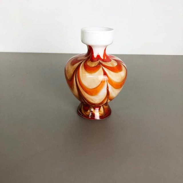 Pop Art vase Producer: Opaline Florence Decade: 1970s Original vintage 1970s Pop Art hand blown vase made in Italy by...