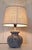 1990s Vintage Table Lamp with Grey Melange Ceramic Base and Beige Fabric Shade, 1990s For Sale - Image 5 of 7