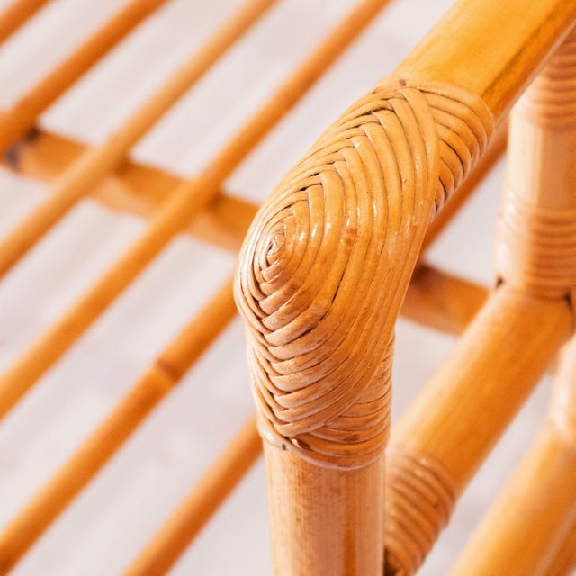 Italian Riviera Modern Bamboo and Rattan Sofa in the style of Vivai del Sud Style, 1970s For Sale - Image 11 of 18