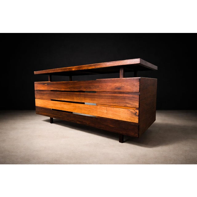 Mid Century Modern Desk With Eight Drawers in Rosewood, Ava, 1960s For Sale - Image 15 of 15