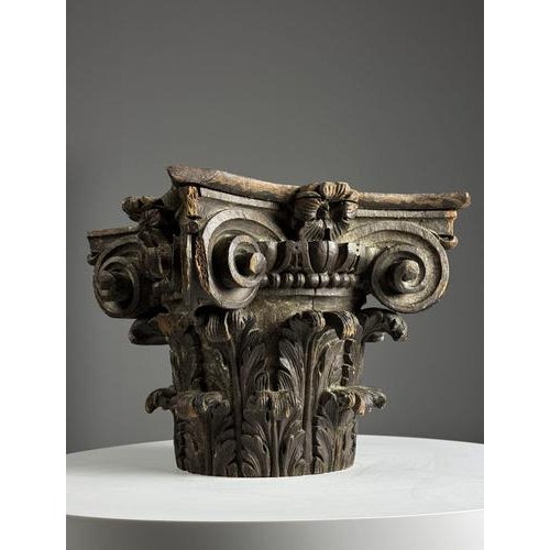 Hand-Carved Column, 18th Century For Sale - Image 3 of 11