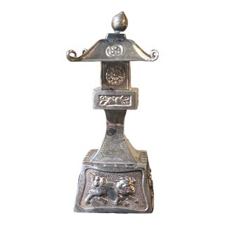 1920s 950 Sterling Silver Japanese Lantern Single Slat&pepper Shaker For Sale