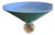 Venini Murano Italian Art Glass Pedestal Bowl in Blue & Turquoise, Signed For Sale