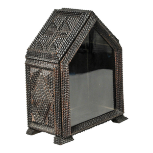 Rare 19th Century German Tramp Art Nicho Box – Intricate Notch Carving