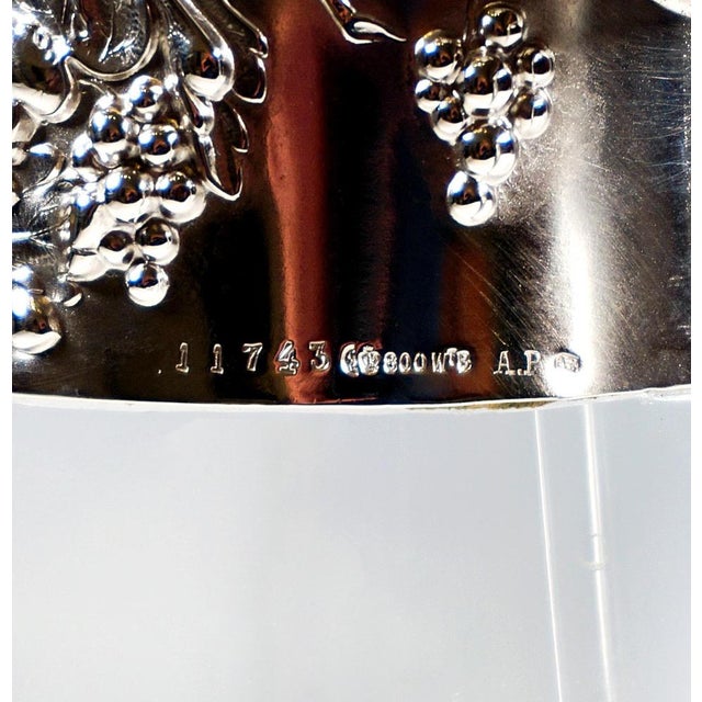 Metal Art Nouveau Glass Decanters with Silver Mounts from Wilhelm Binder, Germany, 1890s, Set of 2 For Sale - Image 7 of 8