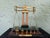 American Franklin Mint 150th Anniversary Gold Rush Brass Balance Scale With Marble Base & Weights For Sale - Image 3 of 12