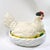 This large Staffordshire ceramic hen on nest tureen from the late 1800s is a lovely example of Victorian-era earthenware....