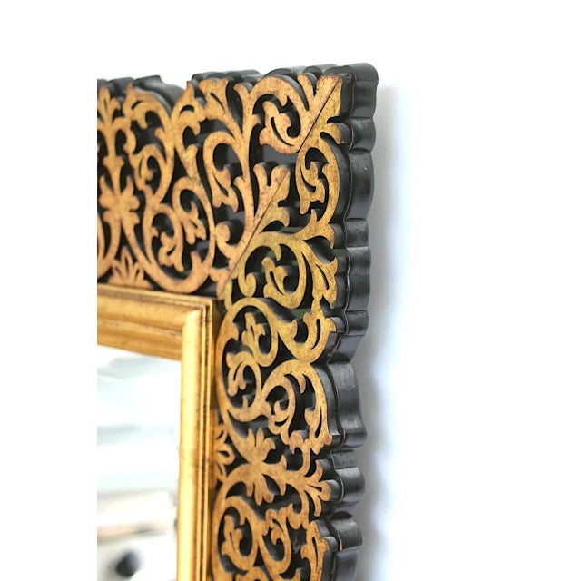 Massive La Barge Carved Gilt Framed Beveled Wall Mirror for Maitland Smith For Sale In Tampa - Image 6 of 8