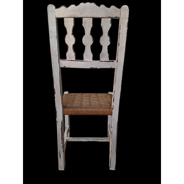 1960s Vintage Wood Chairs with Rope Seats, 1960s, Set of 6 For Sale - Image 5 of 18