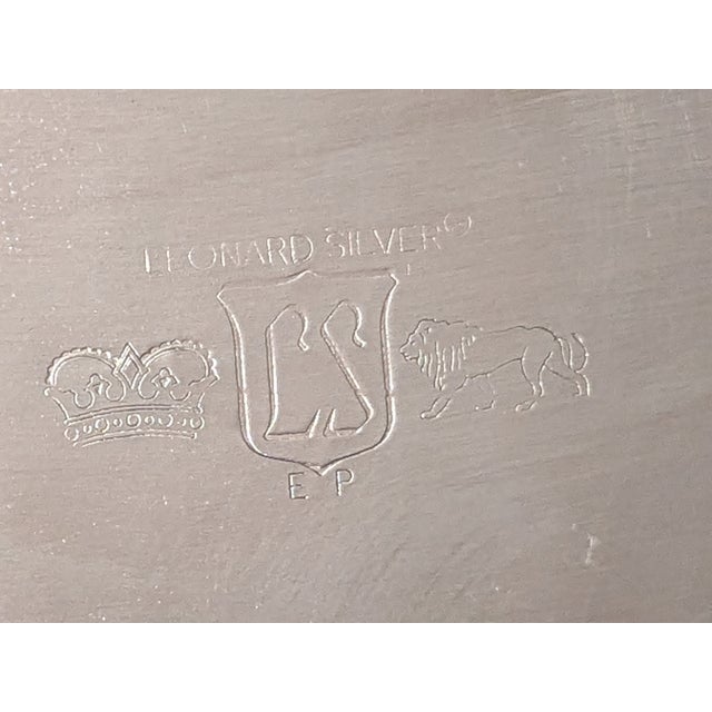 Vintage Leonard 15" Round Silverplate Platter For Sale - Image 14 of 15
