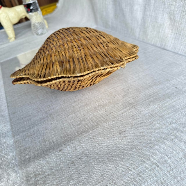 Wicker Clam Shell | Chairish
