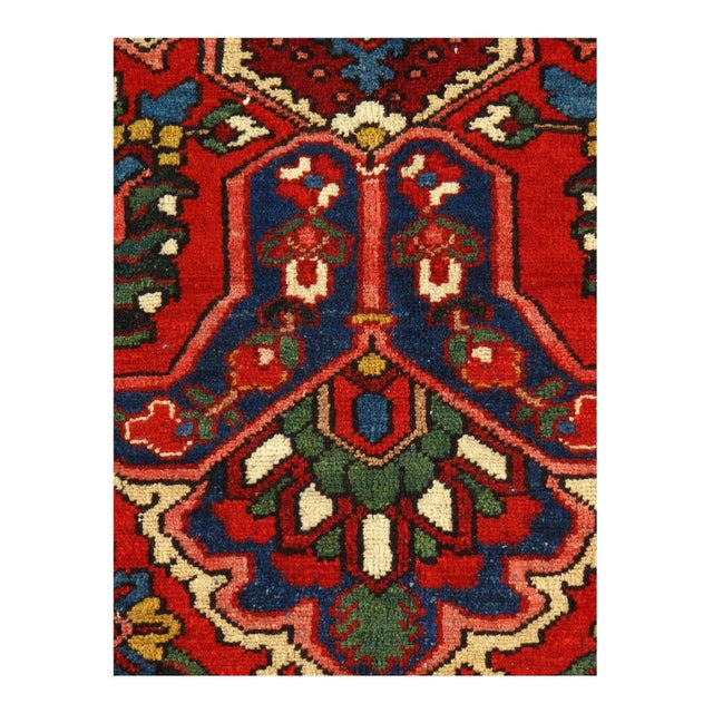 Persian Bakhtiari area rug. The luxurious hand-knotted pile is made from very fine lamb's wool and features a traditional...
