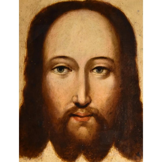 Flemish Artist, Cristo Mundi, 1600s, Oil on Copper Painting, Framed For Sale - Image 6 of 9